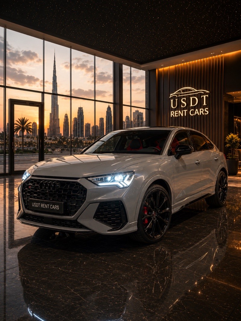 Audi RS Q3 Nardo au showroom USDT Rent Car de Dubaï