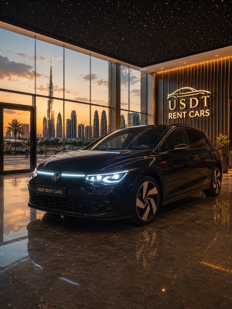 Volkswagen Golf GTI au showroom USDT Rent Car de Dubaï